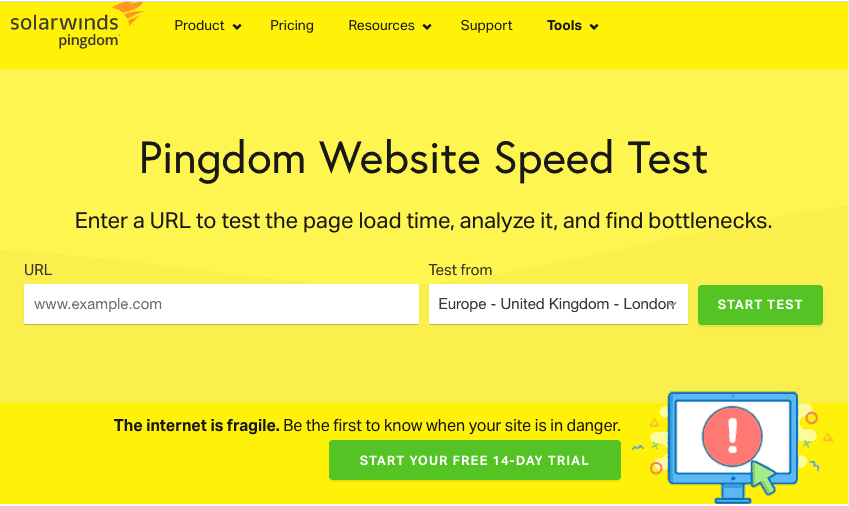 Pingdom Speed Test